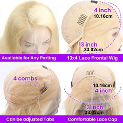 4x4 Lace Closed Non-toxic Wig, Synthetic Wig, Straight Wave Head, 10-inch Non-adhesive Lace Front Piece, Suitable For The Whole Scene.