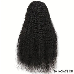 Deep Wave Lace Front Wig Human Hair 180 Density 13x4 Deep Wave HD Lace Front Wig Black Female