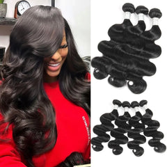 CHEAP Body Wave Bundles Brazilian Hair Weave Bundles 1/3/4 PCS Human Hair Bundles Natural Black 8-28"Remy Hair Extensions
