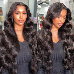 Body wave 13x6 HD Transparent lace front wig human hair 40 inch Pre Preplucked glueless brazilian wigs on sale choice for women