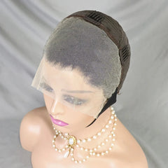 200% Density HD 13x4 Lace Front Afro Wig Human Hair Afro Kinky Curly Short Human Hair Wigs Brazilian Remy Human Natural Afro Wig