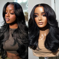 Body wave 13x6 HD Transparent lace front wig human hair 40 inch Pre Preplucked glueless brazilian wigs on sale choice for women