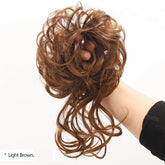 Synthetic Messy Hairs Bun Curly Donut Chignon with Elastic Band Hair Extensions Fake Wigs for Women Diademas Para El Pelo Mujer