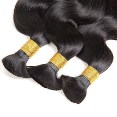 Body Wave 100% Human Hair Bulk No Weft Human Hair for Braid Unprocessed Brazilian Human Hair Virgin Hair Natura Black