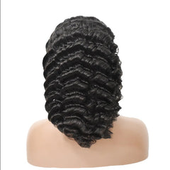 High Density 13x4 Sheer Lace Front Wig Deep Wavy Kink Texture Cut One Donor Indian Hair  No Shedding