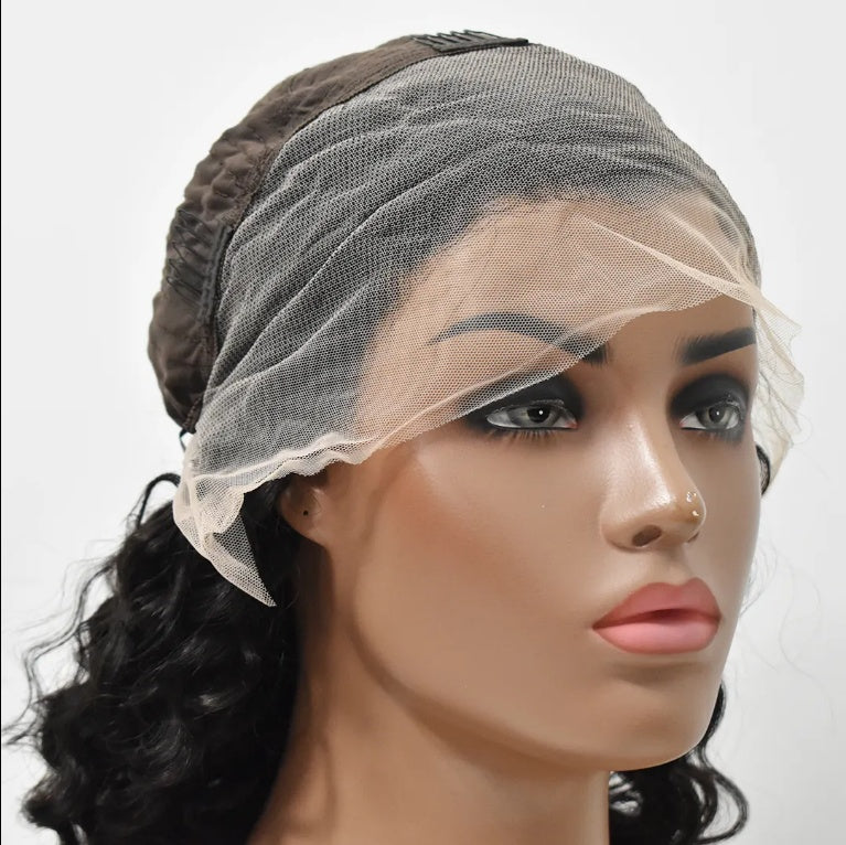 High Density 13x4 Sheer Lace Front Wig Deep Wavy Kink Texture Cut One Donor Indian Hair  No Shedding