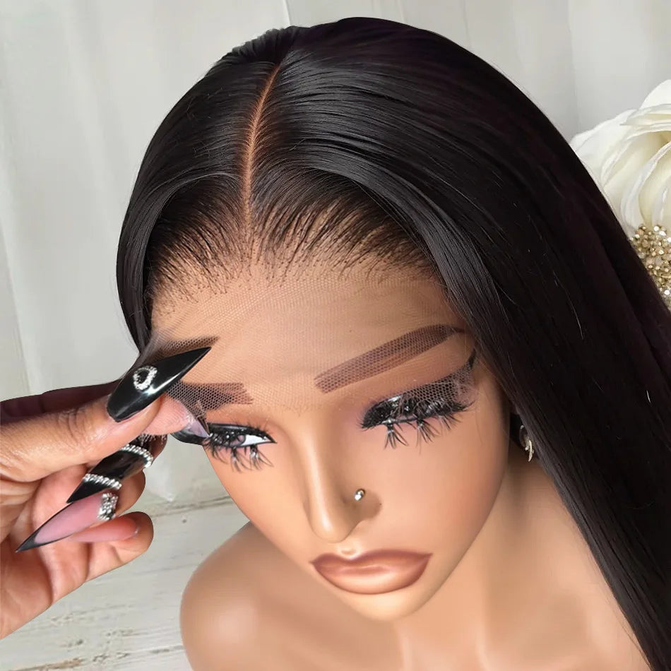 30 40 Inches 13X6 HD Transparent Lace Frontal Wigs Bone Straight 13X4 Lace Front Brazilian Pre Plucked Human Hair Wigs for Women