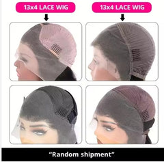 Ready To Go   HD Lace Front Wigs Glueless Put-on Go Body Wave Wig Pre-Plucked Blend Human Hair Transparent Lace Color