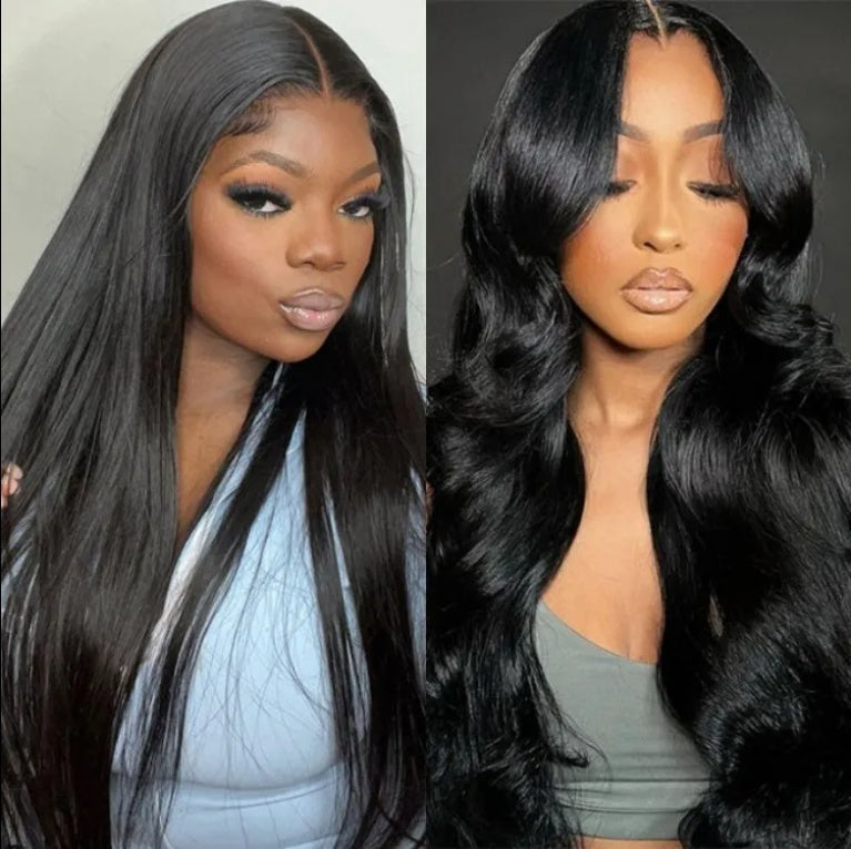 Wholesale 7X5 Partingmax No Glue HD Lace Pre Cut Straight Lace Front Brazilian Remy Martin Black Female Wig