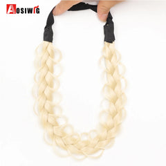 Women Girls Fashion Hair accessories Synthetic Wig Hair Bands Vintage Headband Braids HairBands Headwear Hair Wig Accessories