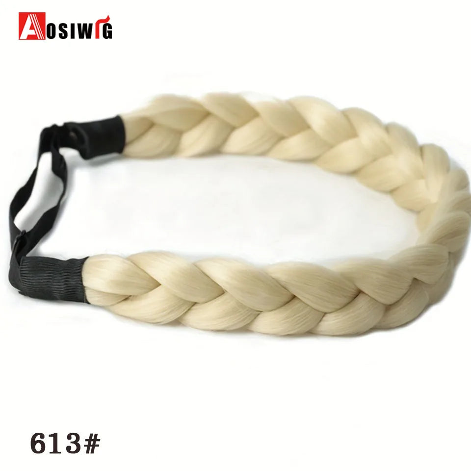 Women Girls Fashion Hair accessories Synthetic Wig Hair Bands Vintage Headband Braids HairBands Headwear Hair Wig Accessories
