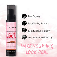 LOVKMIO 4pcs Wig Installation Kit Frontal Melting Spray Quick-Drying Lace Tint Mousses Waterproof Hair Adhesive Glue Remover Set
