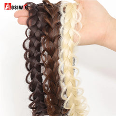 Women Girls Fashion Hair accessories Synthetic Wig Hair Bands Vintage Headband Braids HairBands Headwear Hair Wig Accessories