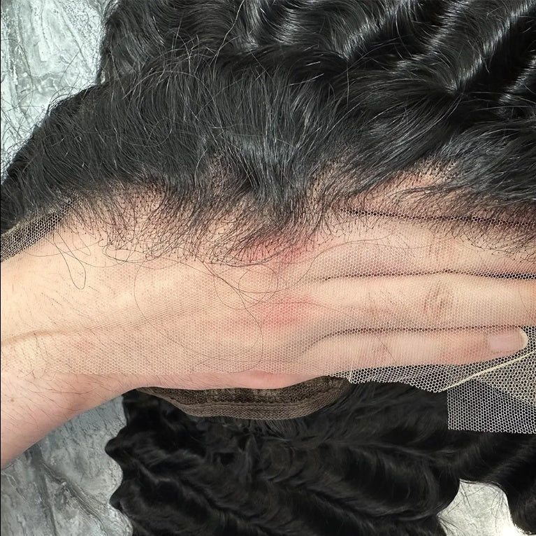 High Density 13x4 Sheer Lace Front Wig Deep Wavy Kink Texture Cut One Donor Indian Hair  No Shedding