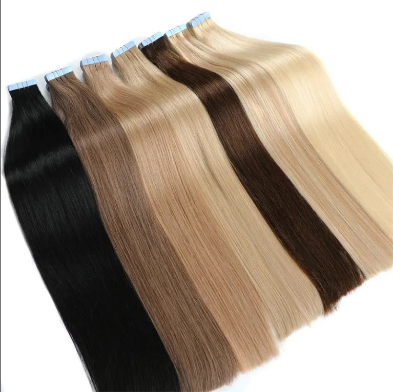 Tape On Hair Extension Virgin Cuticle Russian Natural Appearance  Human Invisible Human Hair Extension