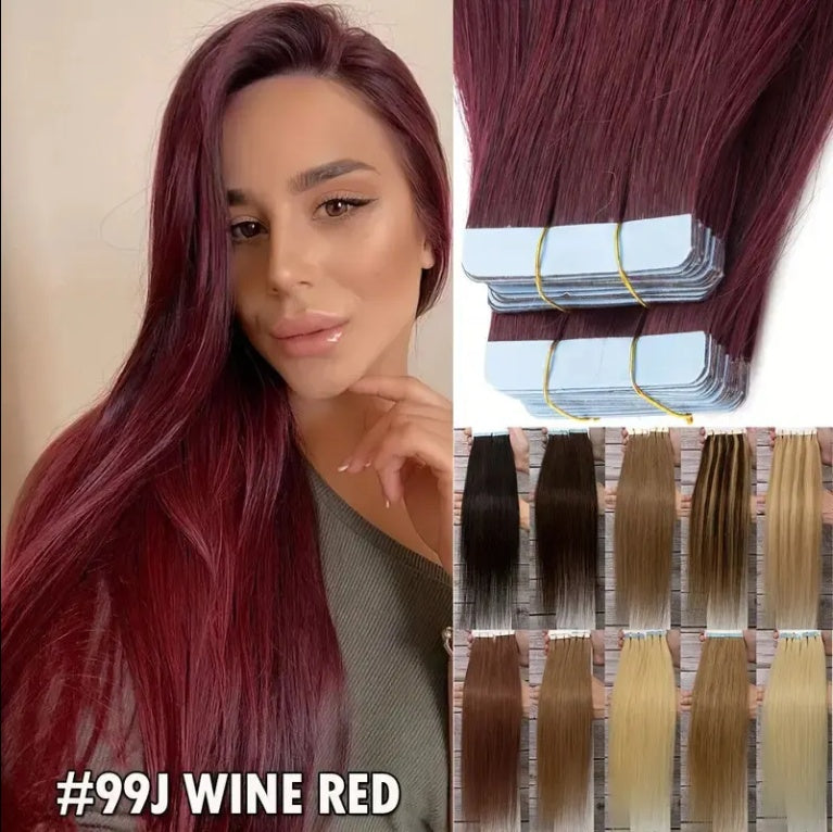 Tape On Hair Extension Virgin Cuticle Russian Natural Appearance  Human Invisible Human Hair Extension